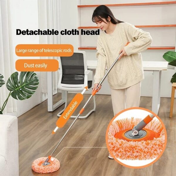 360° Rotating Microfiber Mop with Adjustable Stick