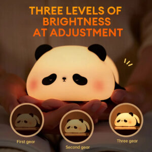 🌙 Rechargeable Panda Night Light | Cute & Soft Silicone Lamp for Kids’ Rooms & Nurseries