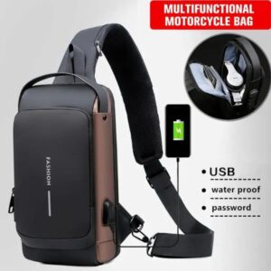 Multifunction USB Chest Crossbody Bag