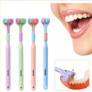 Three-Sided Soft Bristle Toothbrush